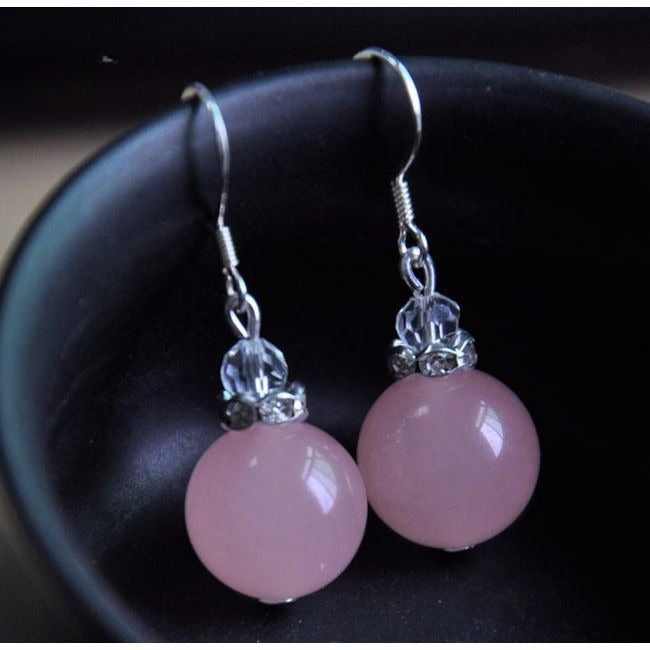 Natural Jadeitea Beads Earrings