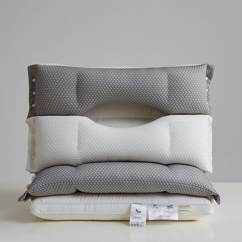 Double-Layer Cervical Support Pillow – Ergonomic Neck & Back Relief