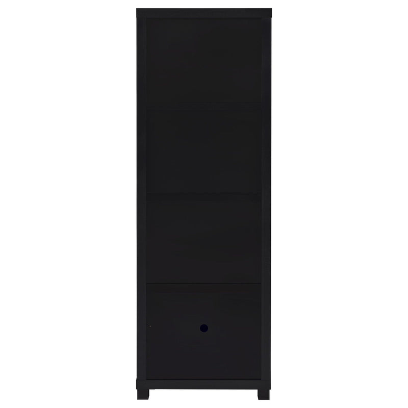 Jupiter 3-shelf Engineered Wood Media Tower Black