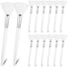 14 Pieces Fan Brushes Applicator, Mask Brushes for Facial Makeup Tools for Face Cosmetic(Brown)