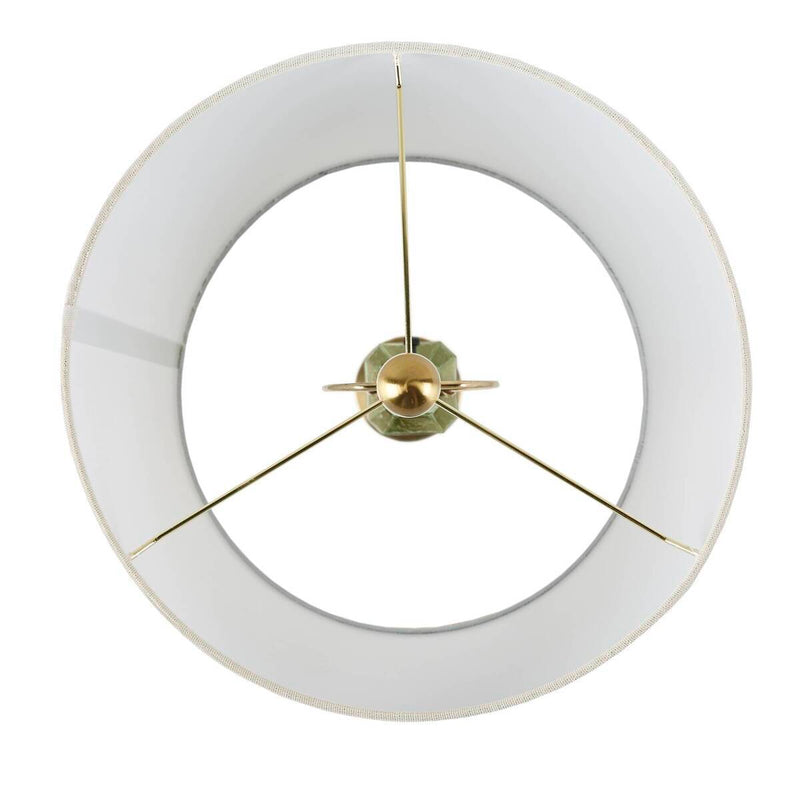 Faceted Green Glass Table Lamp