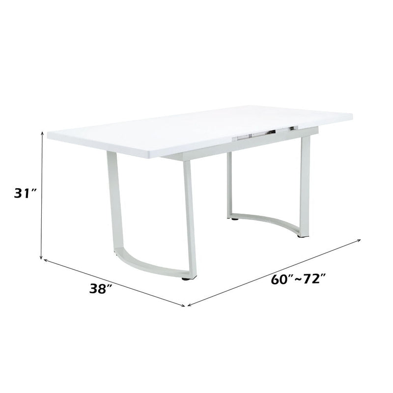 Palton - Dining Table - High Gloss White