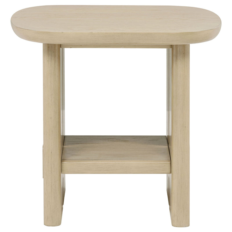 Kailani 3-piece Coastal Coffee and End Table Set Beige Oak