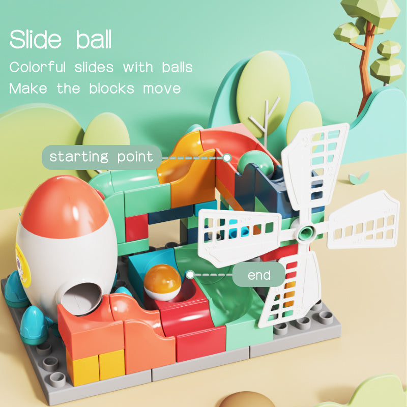 Aerospace Orbital 71 Large Particle Children's Slide Assembled Building Blocks