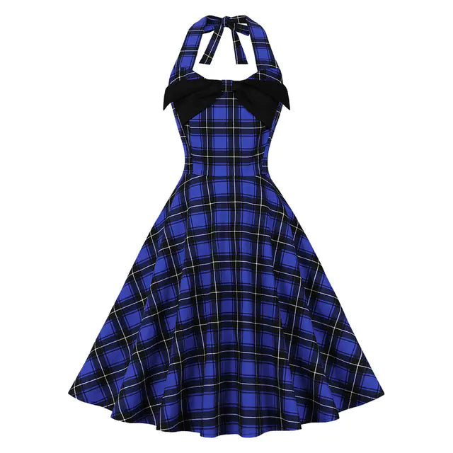 Elegant 1950s Embroidered Mesh Retro Party Dress