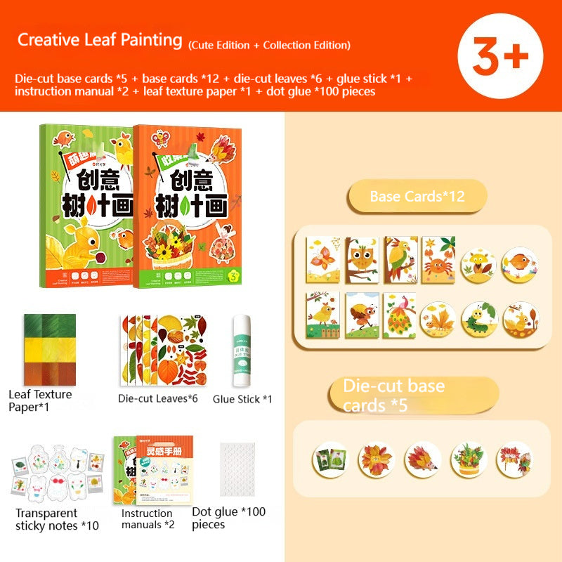 Time Study Creative Leaf Art DIY Handmade Sticker Materials Plant Specimens And Fallen Leaves