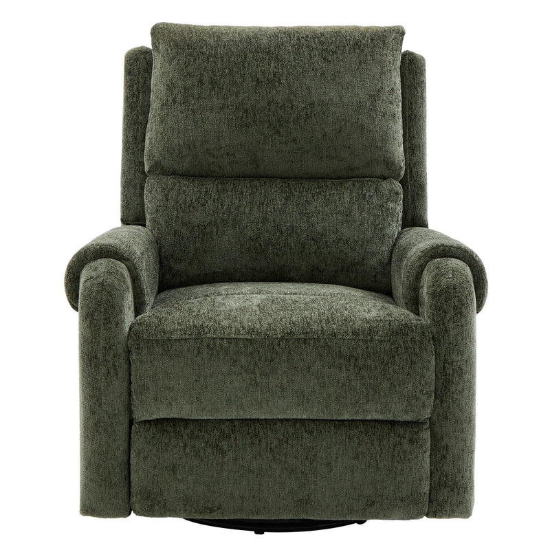 Manual Recliner Massage Chair With Swivel Rocker, 8 Massage Modes, Side Storage Pocket