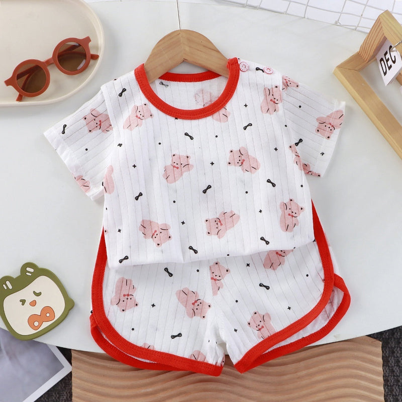 Children's Short-Sleeve Set Baby Summer T-Shirt Two-Piece Set