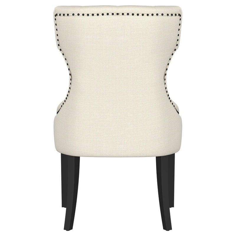 Baney Fabric Upholstered Dining Side Chair Cream and Black