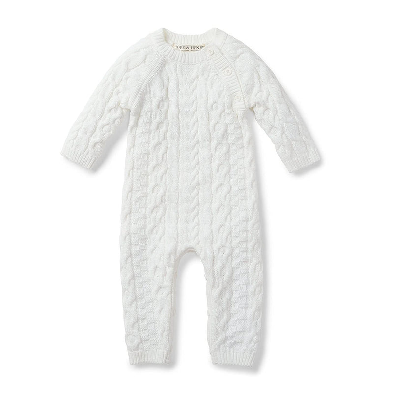 Organic Cable Knit Sweater Romper