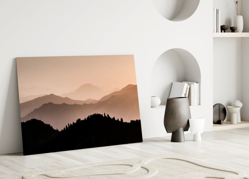 Mountains Glass Wall Art