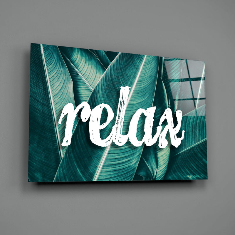 Relax Glass Wall Art