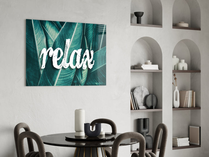 Relax Glass Wall Art