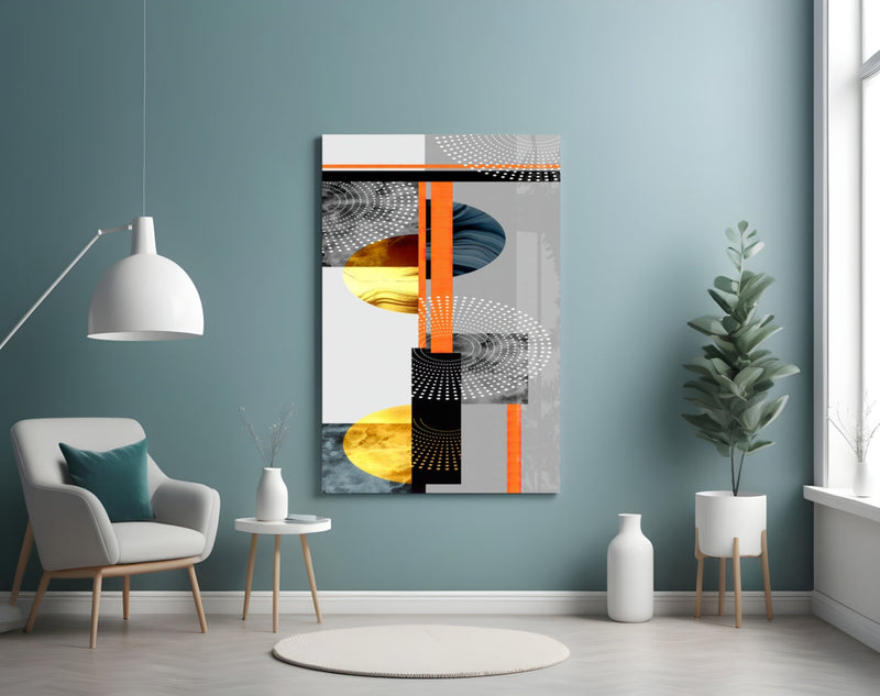 Abstract Glass Wall Art