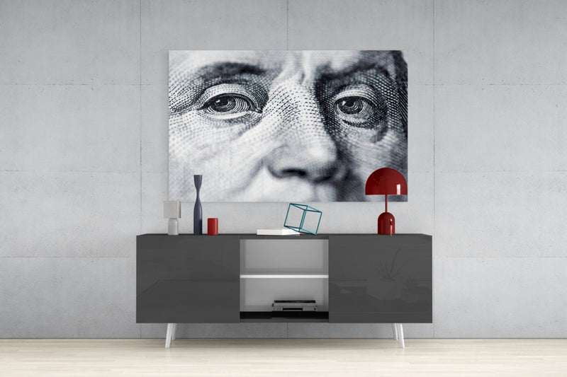 Benjamin Franklin Glass Wall Art