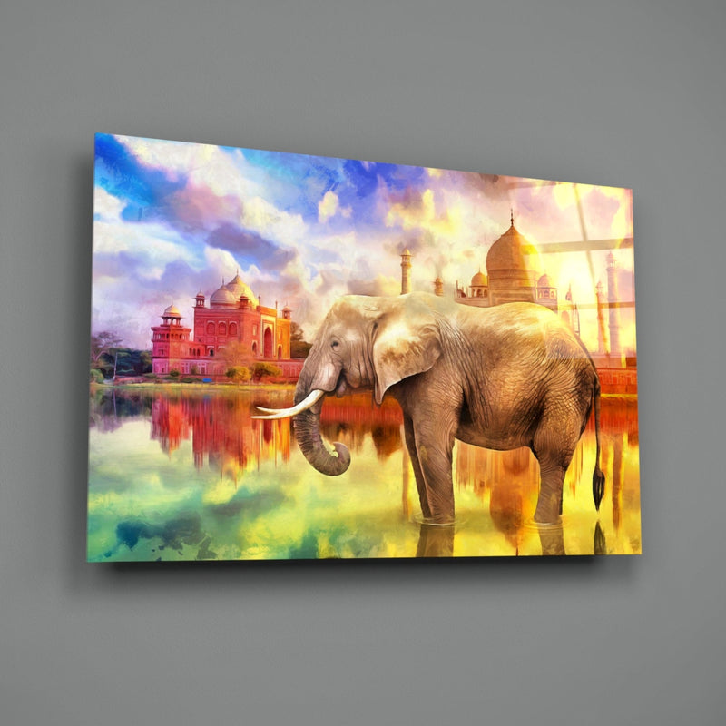 Elephant Glass Wall Art