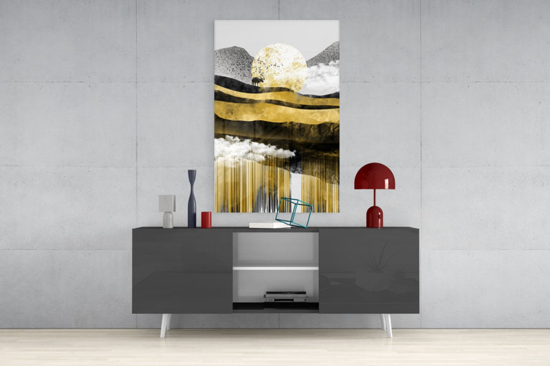 Abstract Glass Wall Art