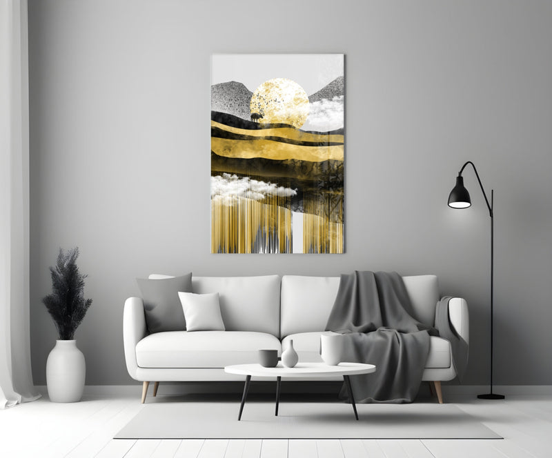 Abstract Glass Wall Art