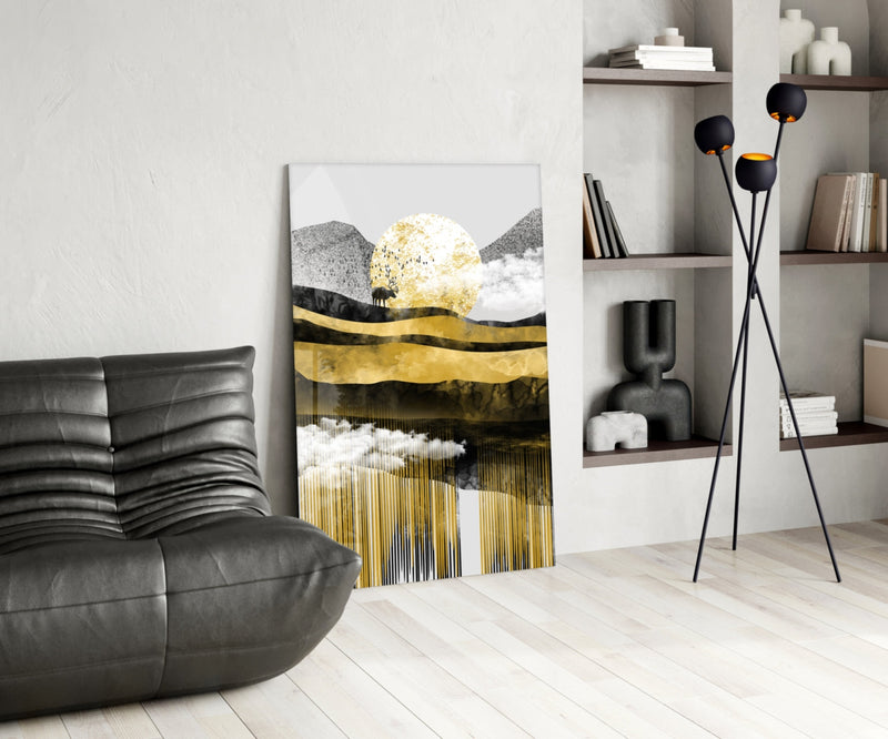 Abstract Glass Wall Art