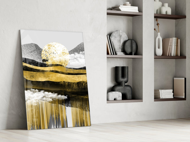 Abstract Glass Wall Art