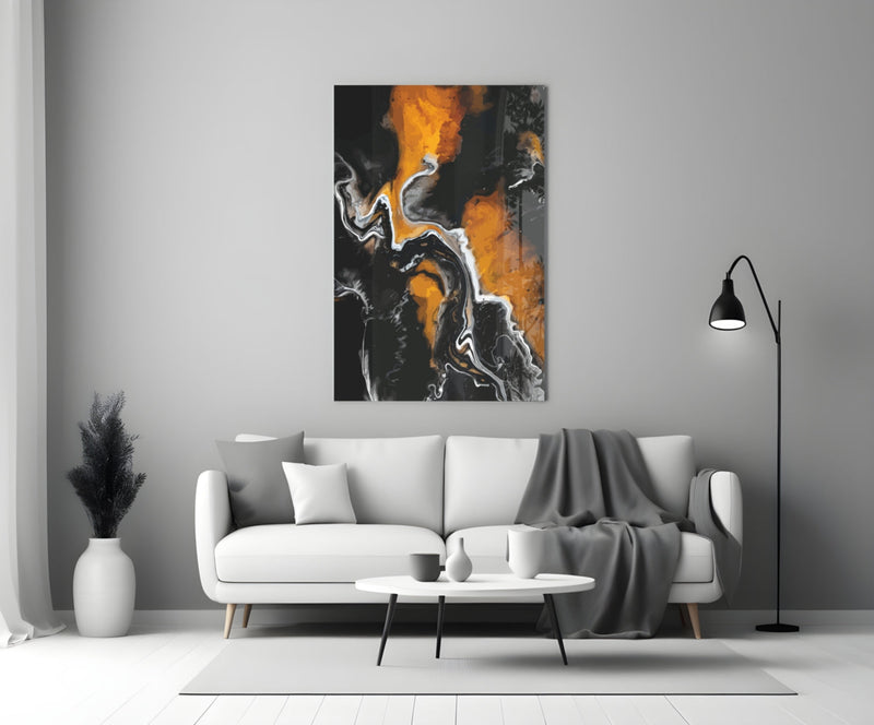 Abstract Glass Wall Art