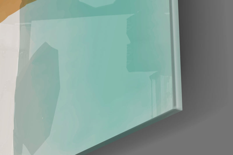 Abstract Shapes Glass Wall Art