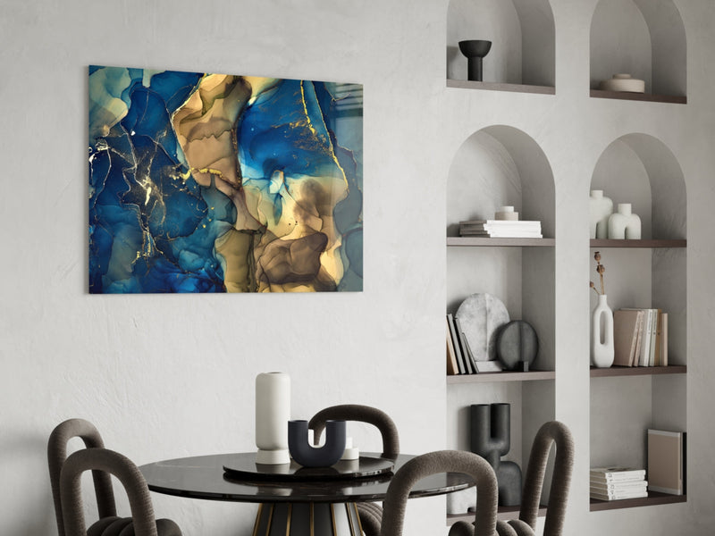 Abstract Depth Glass Wall Art