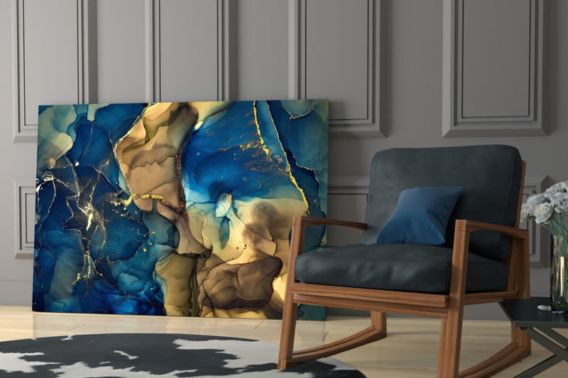 Abstract Depth Glass Wall Art