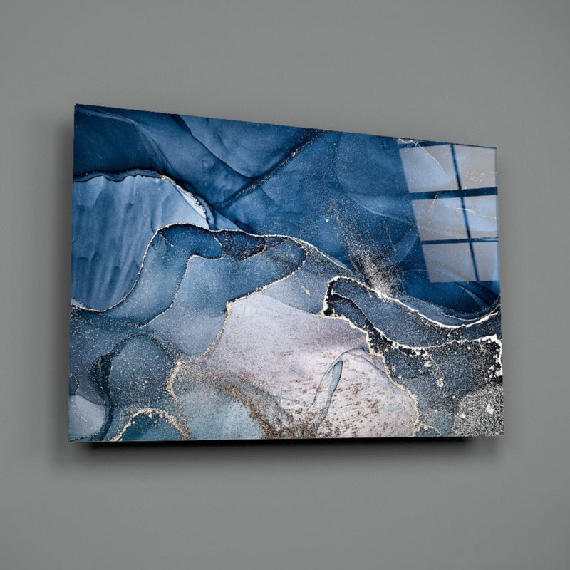 Abstract Depth Glass Wall Art