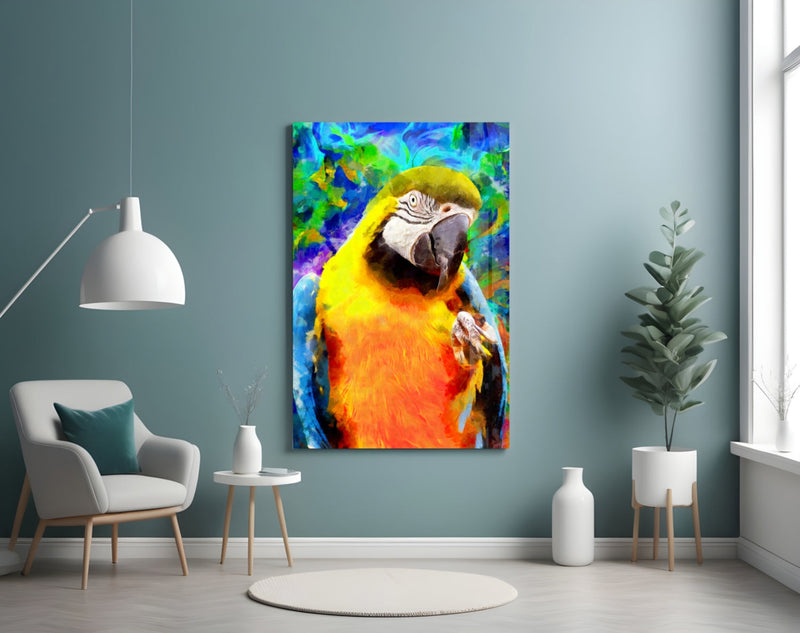 Parrot Glass Wall Art