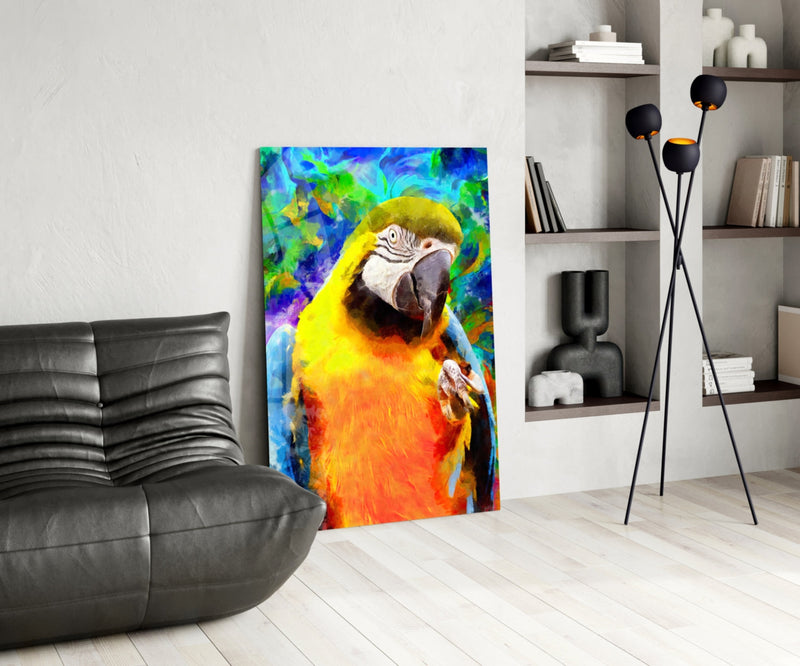 Parrot Glass Wall Art