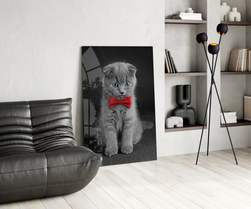 Cat Glass Wall Art