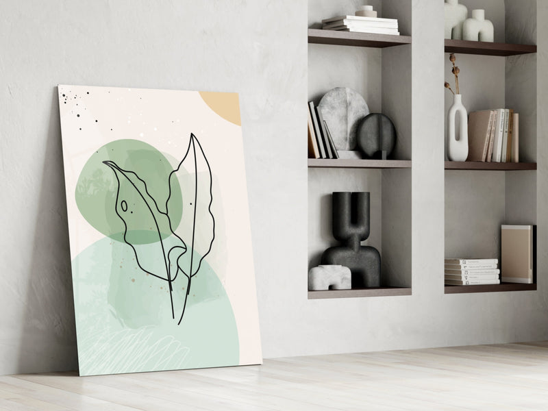 Abstract Shapes Glass Wall Art