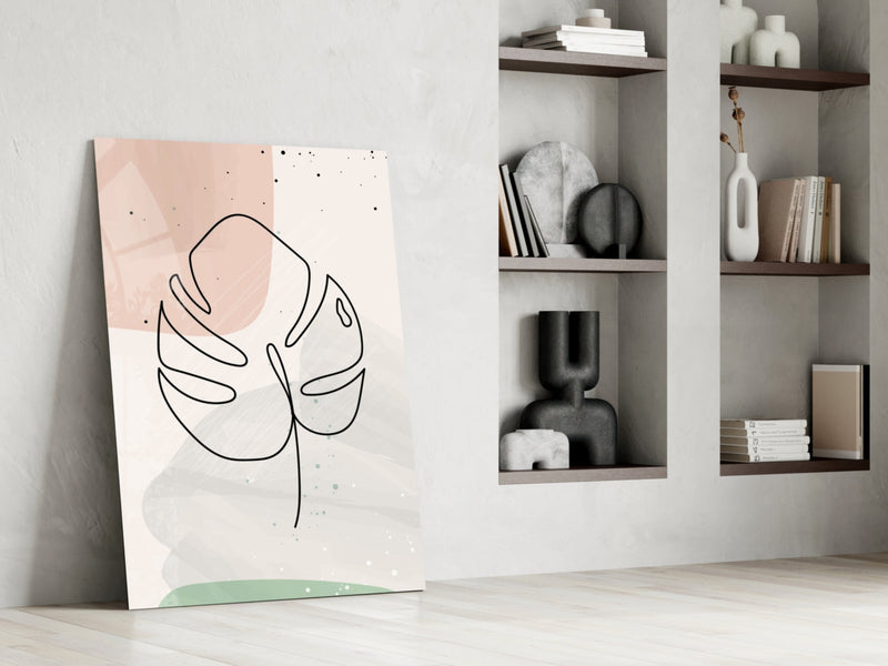 Abstract Shapes Glass Wall Art