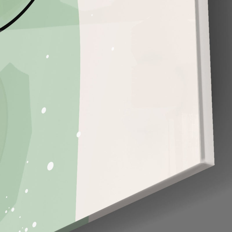 Abstract Shapes Glass Wall Art