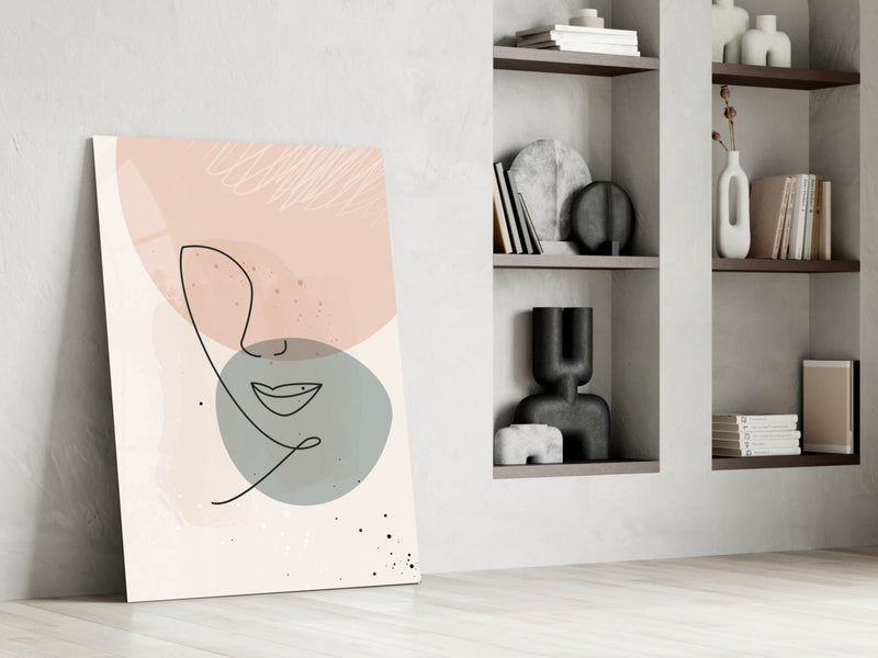 Abstract Shapes Glass Wall Art