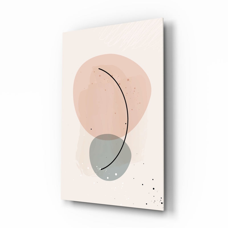 Abstract Shapes Glass Wall Art