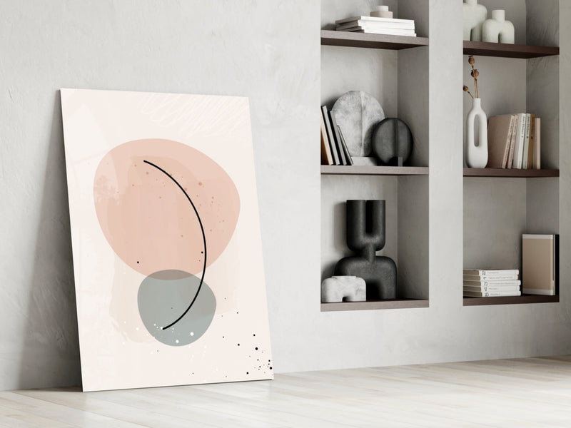 Abstract Shapes Glass Wall Art