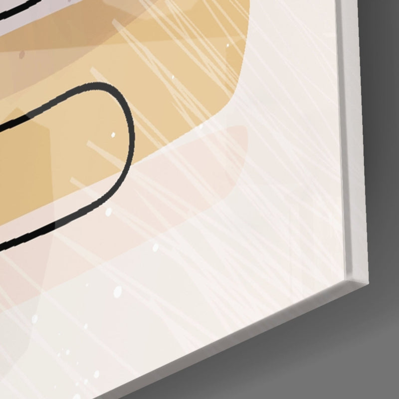 Abstract Shapes Glass Wall Art