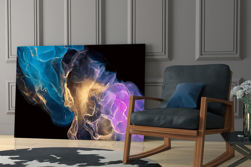 Abstract Depth Glass Wall Art