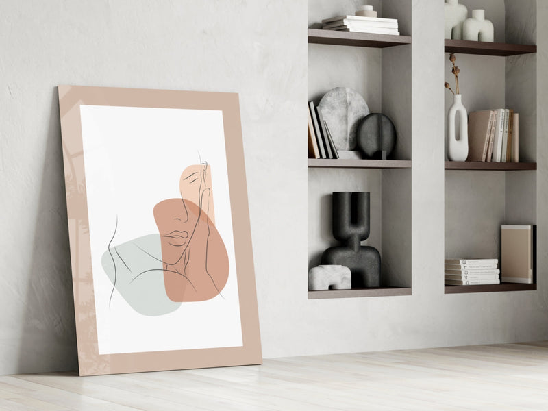 Abstract Shapes Glass Wall Art