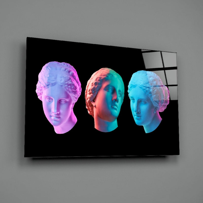 Statues Glass Wall Art