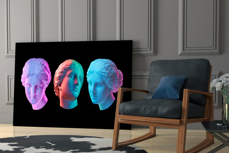 Statues Glass Wall Art