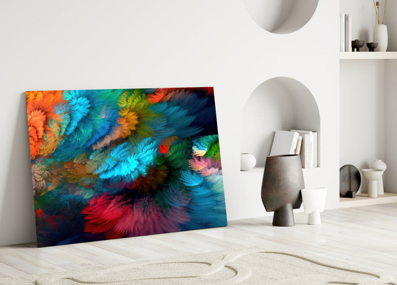 Dance of Colors Glass Wall Art