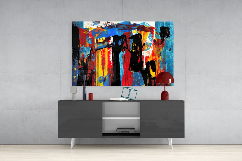 Abstract Glass Wall Art