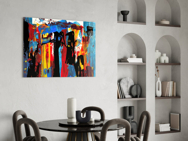 Abstract Glass Wall Art