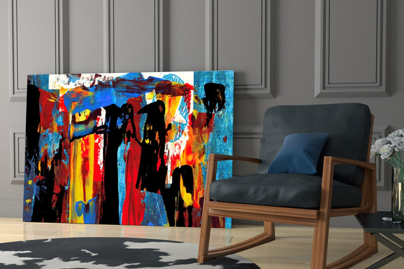 Abstract Glass Wall Art