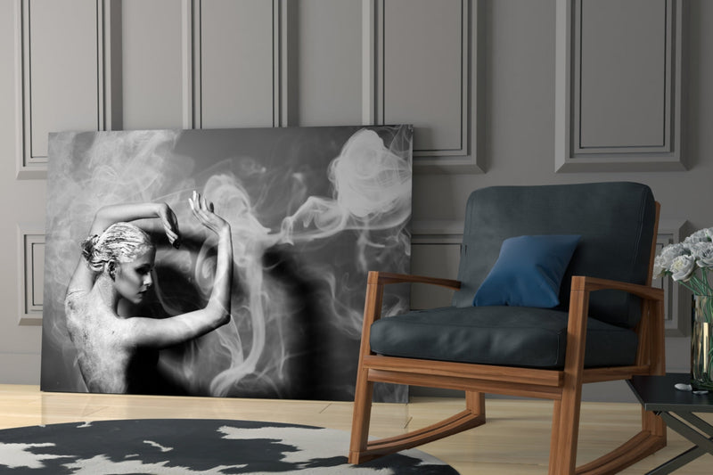 Smoke Dance Glass Wall Art