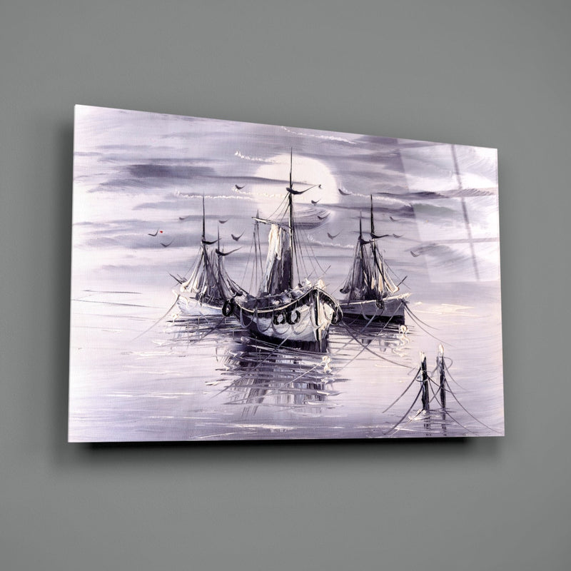 Ships Glass Wall Art