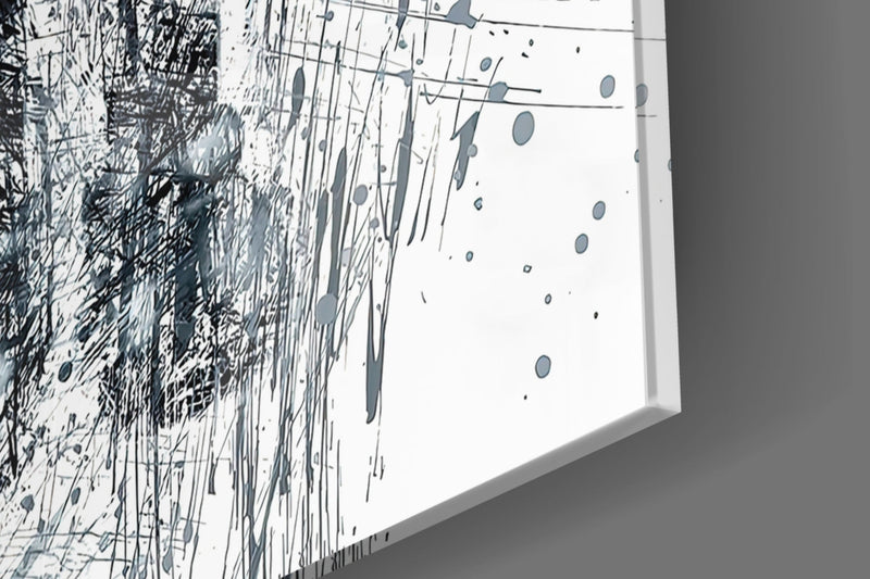 Abstract Robot Glass Wall Art